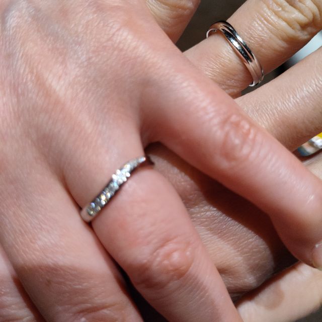 【PILOT BRIDAL(パイロットブライダル)の口コミ】 以前の指輪がよく歪んでしまったのと、指の太さの変化、結婚28年を経て人…