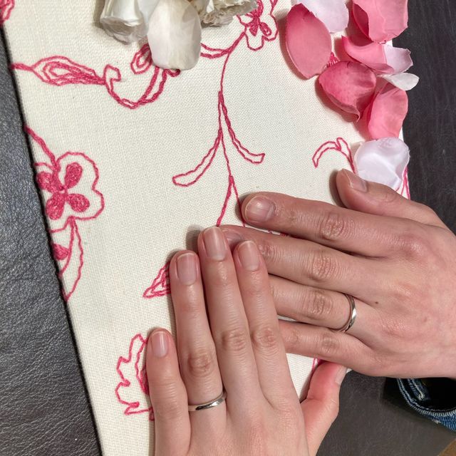 【TRECENTI(トレセンテ)の口コミ】 ストレートのデザインで、2人で全く同じデザインの物にしたかった。他のお…