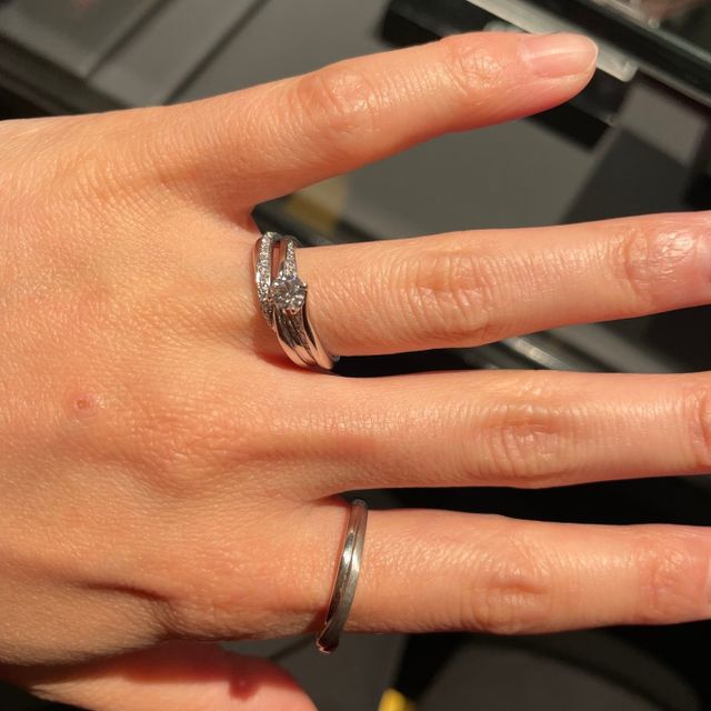 【エクセルコダイヤモンド(EXELCO DIAMOND)の口コミ】 初めは即買いする予定は無かった。でも、付けたら可愛くて、また、男性の…