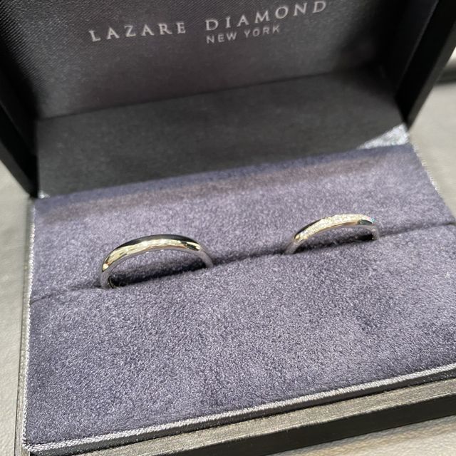 【ラザール ダイヤモンド(LAZARE DIAMOND)の口コミ】 女性用はベルヴェデーレ、男性用はブリスコレクションを選びペアにしまし…