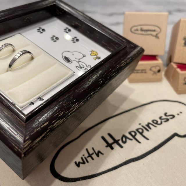 【with Happiness..の口コミ】 私の方がSNOOPY好きで夫の方は好きなの選んでいいよと言う事で選ばせても…