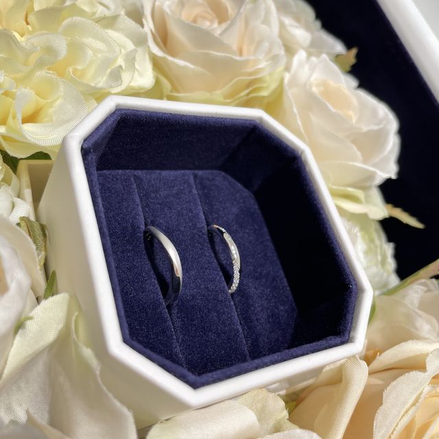 【4℃ BRIDAL(ヨンドシーブライダル)の口コミ】 一生使うものということでプラチナ950の素材にしたかったのと、ダイヤがさ…