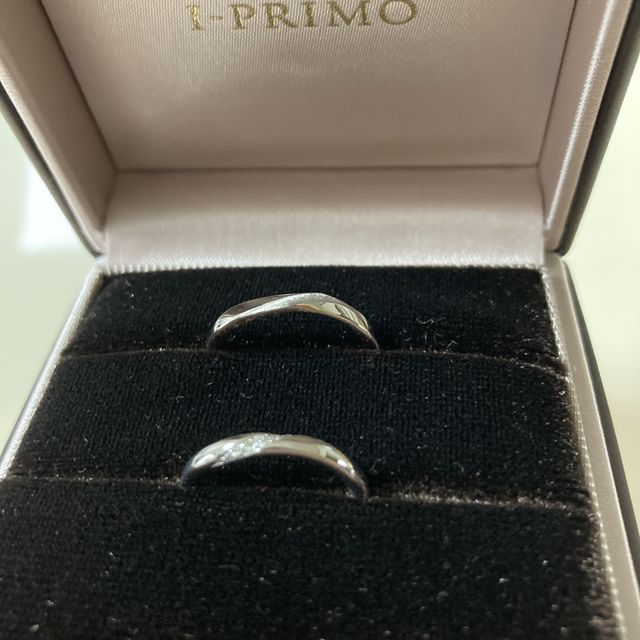 【アイプリモ(I-PRIMO)の口コミ】 プラチナの輝きがとても素敵で、みとれてしまいました！ダイヤもほどよく…