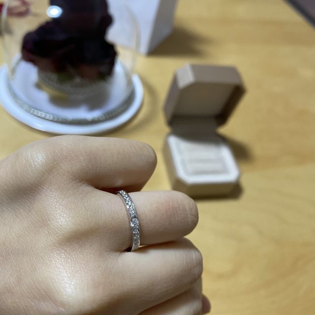 【TRECENTI(トレセンテ)の口コミ】 最初は一粒ダイヤがあるタイプにしようと思ってたましたが、試着していく…