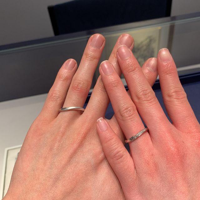 【銀座ダイヤモンドシライシの口コミ】 プラチナとダイヤモンドを使った、長くつけられるシンプルなデザインが素…