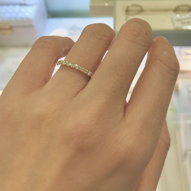 【Only You(オンリーユー)の口コミ】 結婚指輪はエタニティと決めていて、いろんなエタニティリングを探して試…