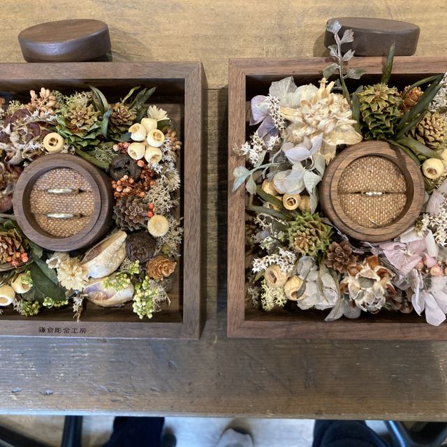 【鎌倉彫金工房の口コミ】 指輪のデザインは、一から自分たちで決めました。以前、婚約指輪と結婚指…