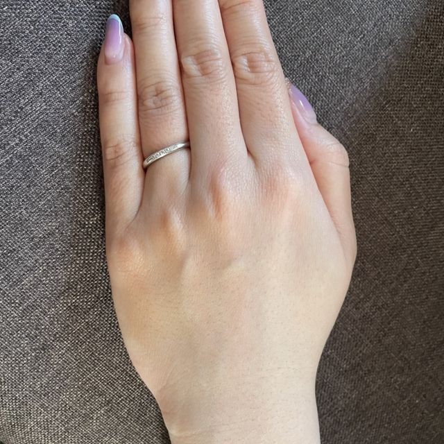 【銀座ダイヤモンドシライシの口コミ】 ストレートですっきり見えて、シンプルにダイヤモンド1石または、ダイヤモ…