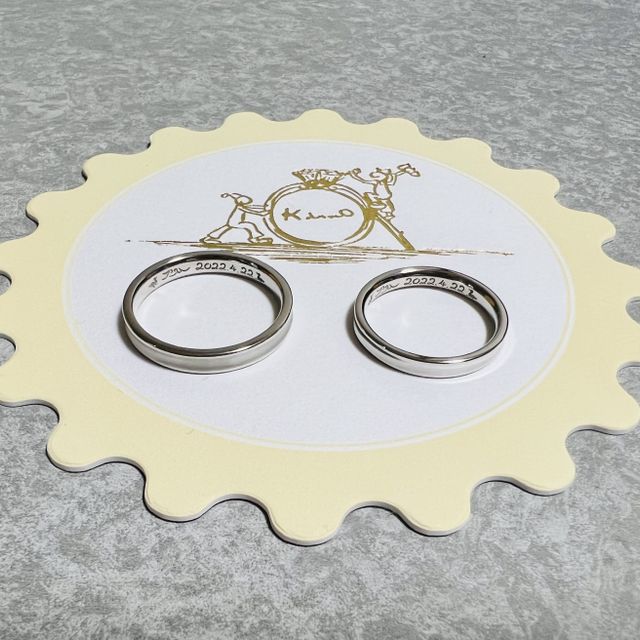 【ケイウノ ブライダル(K.UNO BRIDAL)の口コミ】 婚約指輪をケイウノで頂いたので結婚指輪も同じにしようと話してました。…