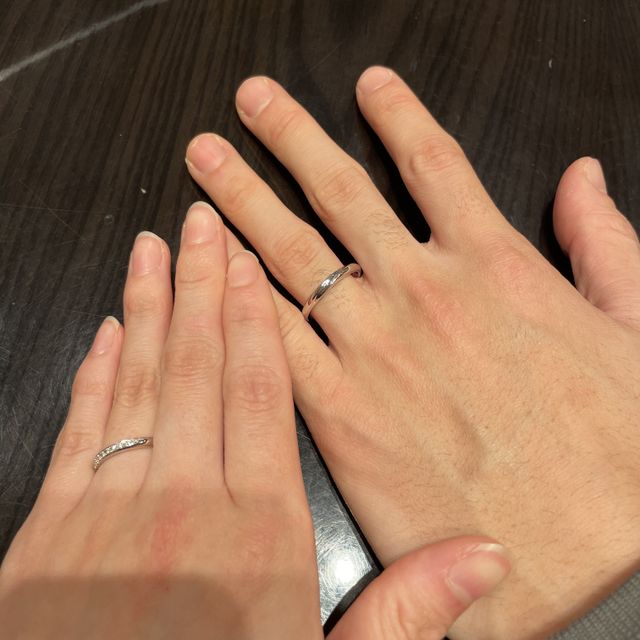 【ケイウノ ブライダル(K.UNO BRIDAL)の口コミ】 私は、シンプルかつちゃんとダイヤモンドが付いている指輪が欲しかったの…