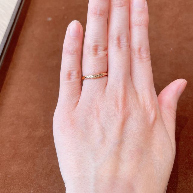 【Mariage ent(マリアージュエント)の口コミ】 理想通りのウェーブ感、理想通りのピンクゴールドの色味、理想通りの半分…