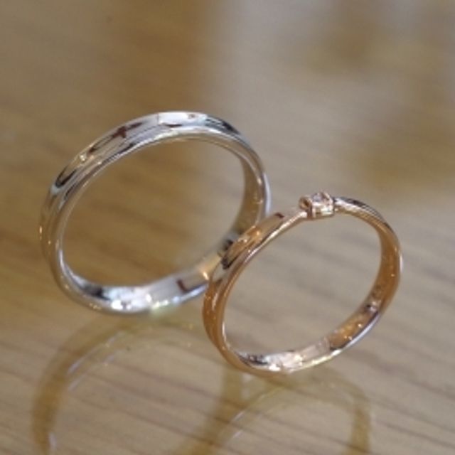 【hitotsuchi(ヒトツチ)の口コミ】 「シンプルかつオリジナリティのあるマリッジリング」という自分たちのア…