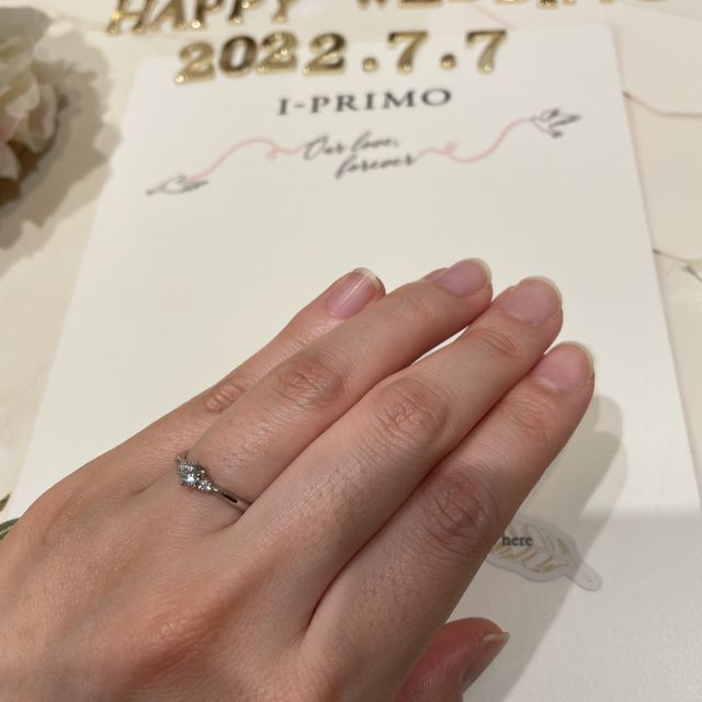 【アイプリモ(I-PRIMO)の口コミ】 ネットを見た時に花言葉やそのリングにまつわる言葉の意味に惹かれました…