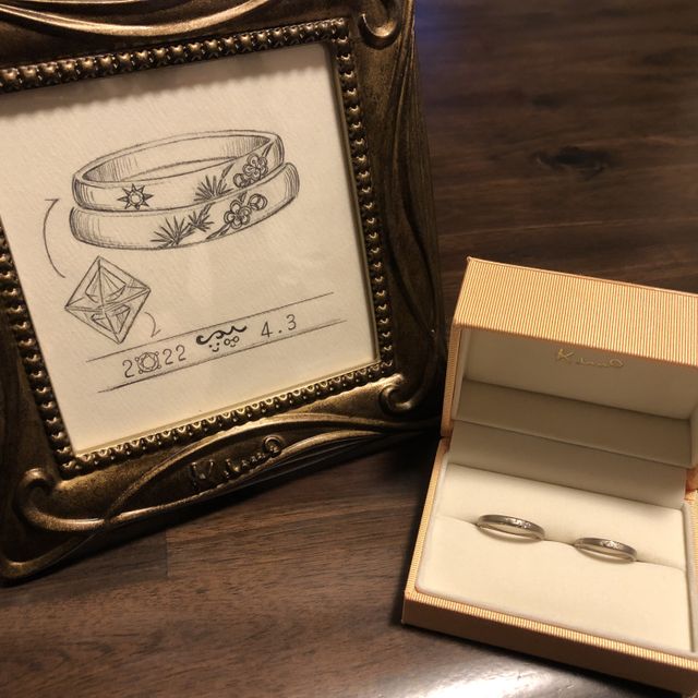 【ケイウノ ブライダル(K.UNO BRIDAL)の口コミ】 最初は話を聞くだけのつもりでしたが、デザイナーさんが横でリアルタイム…