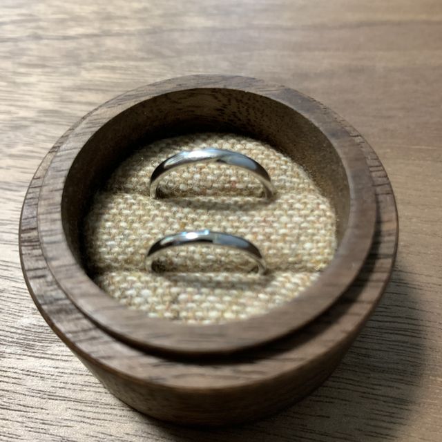 【鎌倉彫金工房の口コミ】 手作りの指輪です。どんな作りにしようか迷いましたが、シンプルなのがお…
