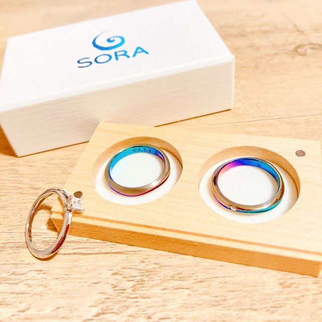 【SORA(ソラ)の口コミ】 独身時代にインスタで見かけて、結婚したらこの結婚指輪にしたいと思って…