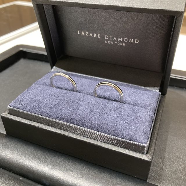 【ラザール ダイヤモンド(LAZARE DIAMOND)の口コミ】 婚約指輪をラザールさんで購入させて頂いたので、結婚指輪もここと決めて…