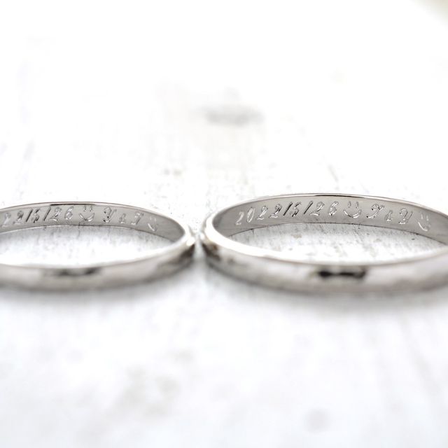 【湘南彫金工房 andfuseの口コミ】 色々と迷いましたが、長く愛用する物なので素材は丈夫なプラチナ900にしま…