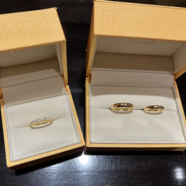 【ケイウノ ブライダル(K.UNO BRIDAL)の口コミ】 デザインの種類の形の豊富さが一番な決め手かなと思います。あと結婚指輪…