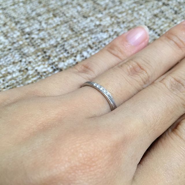 【美輪宝石の口コミ】 ブライダル3点セット（エンゲージリング、マリッジリングペア）で購入しま…