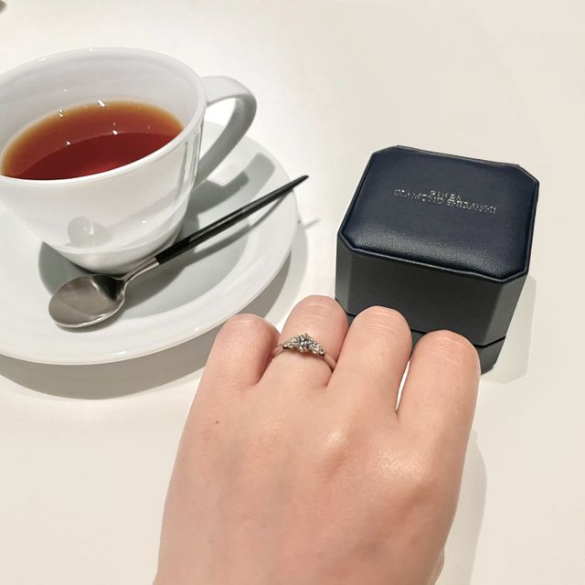 【銀座ダイヤモンドシライシの口コミ】 上から見た時に菱形に見えるリングを探して何件か周り、シライシに行きつ…