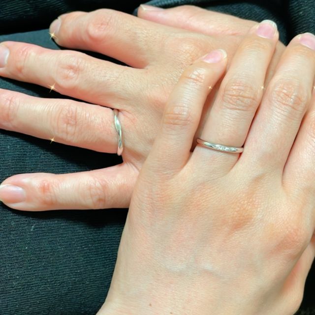 【銀座ダイヤモンドシライシの口コミ】 デザインがシンプルで、でも指輪としての主張もしっかりしており、ダイヤ…