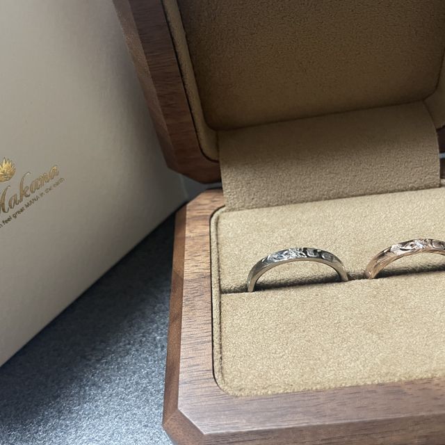 【Makana(マカナ)の口コミ】 指輪はずっとハワイアンジュエリーがいいと思っていてお店に見に行ったと…