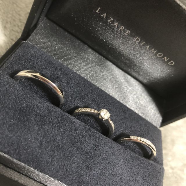 【ラザール ダイヤモンド(LAZARE DIAMOND)の口コミ】 婚約指輪もこちらで購入しており、結婚指輪も迷わずラザールダイヤモンド…