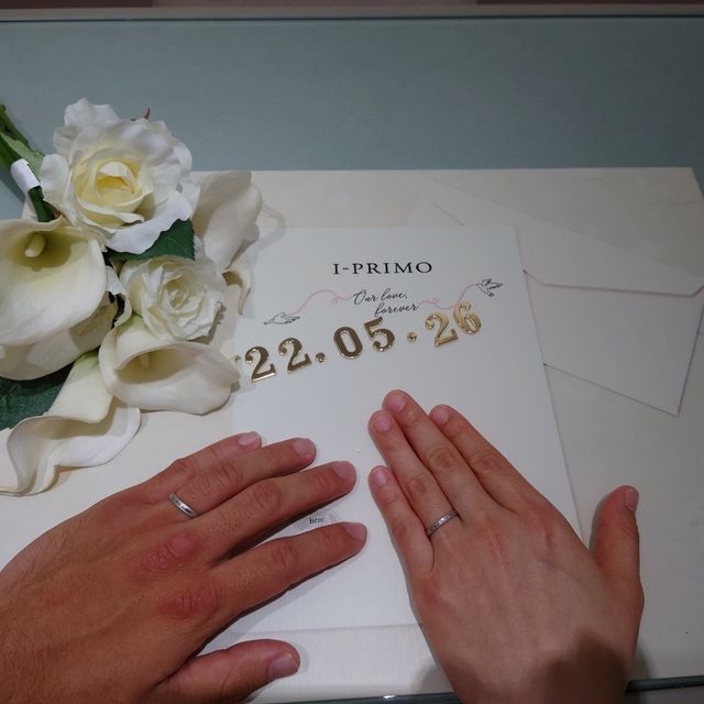 【アイプリモ(I-PRIMO)の口コミ】 キラキラしすぎない、おしゃれでペア感のある指輪を探していました。当初…