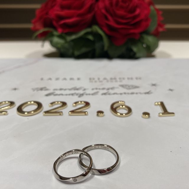 【ラザール ダイヤモンド(LAZARE DIAMOND)の口コミ】 婚約指輪をラザールダイヤモンドさんにしていたことから、結婚指輪もラザ…