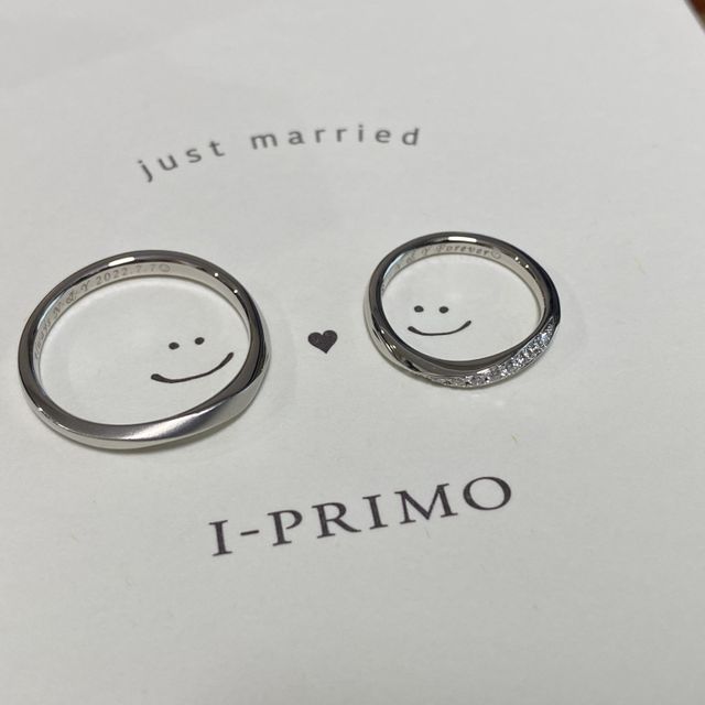 【アイプリモ(I-PRIMO)の口コミ】 とにかくダイヤモンドの輝きに驚いて、指の端から端までダイヤが敷き詰め…