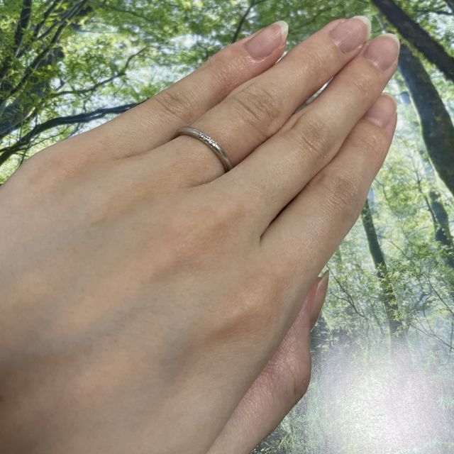 【ティファニー(Tiffany & Co.)の口コミ】 結婚指輪はメレダイヤがついたものに憧れており、ハーフエタニティやエタ…