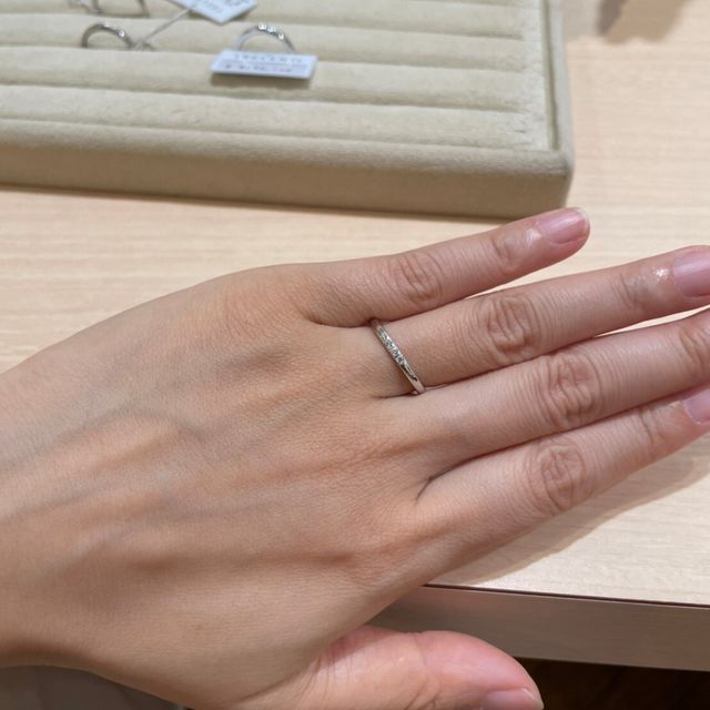 【TRECENTI(トレセンテ)の口コミ】 指輪の内側が丸くなっていて、違和感なく着用でき、つけ心地がいいです。…