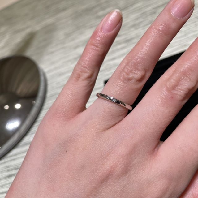 【TRECENTI(トレセンテ)の口コミ】 指輪はデザインは基本的にシンプルでした。双子ダイヤモンドなど、他のお…
