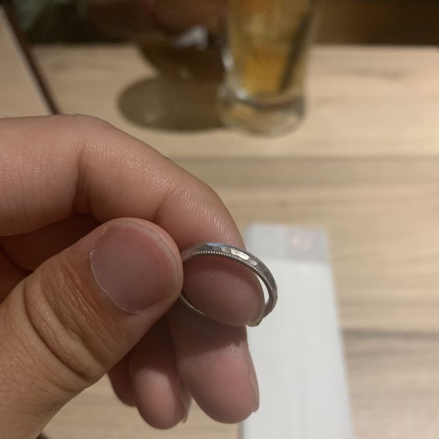 【BAUM(バーム)の口コミ】 ツルツルキラキラが照れ臭かったので、なるべく結婚指輪っぽくないものを…