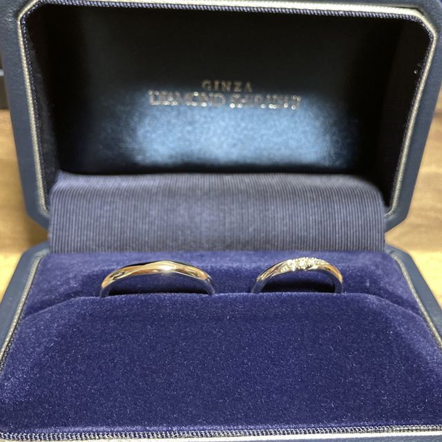 【銀座ダイヤモンドシライシの口コミ】 男女どちらも、Illumityにしました！曲がっていないリングにしようと思っ…