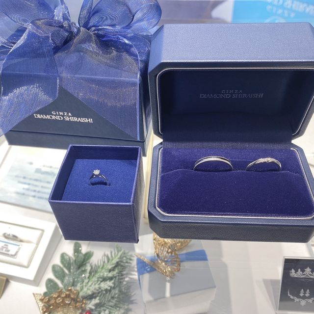 【銀座ダイヤモンドシライシの口コミ】 ダイヤモンドがすごく素敵だったのと当時妊娠していた為ベビーリングをつ…