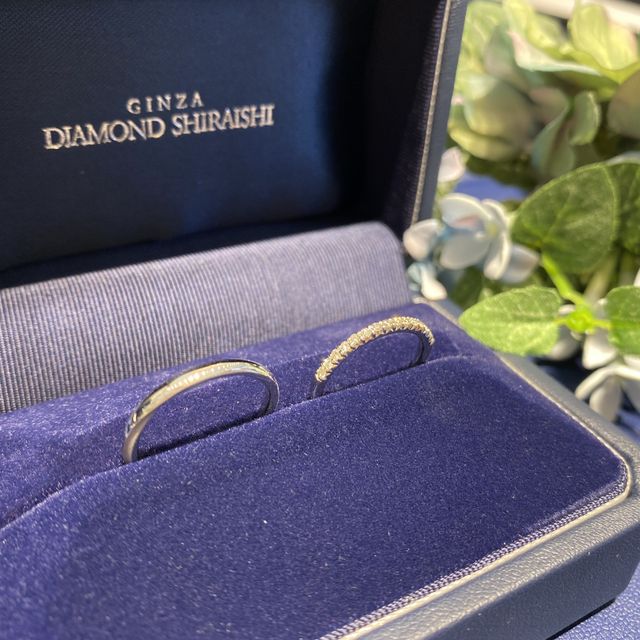 【銀座ダイヤモンドシライシの口コミ】 デザイン性が良かった！妻がずっとインスタなどで探していたが、それが、…