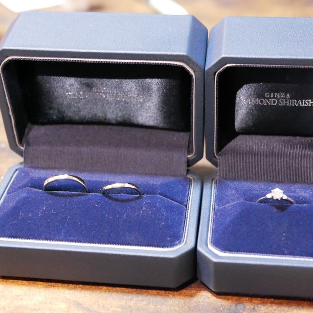 【銀座ダイヤモンドシライシの口コミ】 欲しいデザインがここでしか見つからなかったから。結婚指輪としてウェー…