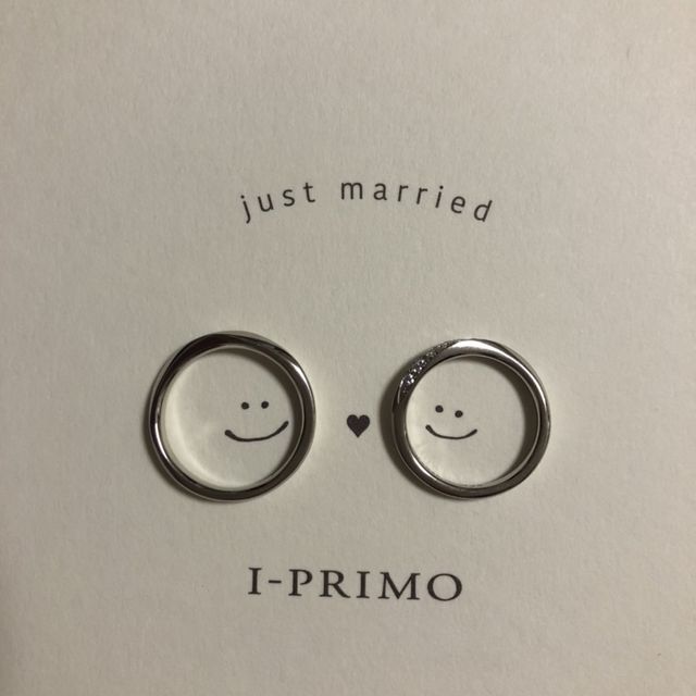 【アイプリモ(I-PRIMO)の口コミ】 ウェーブの形のリングを結婚指輪で購入。ウェーブが入っていた方がシンプ…
