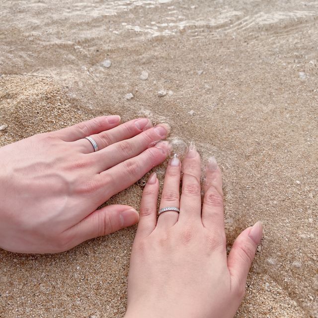 【ラザール ダイヤモンド(LAZARE DIAMOND)の口コミ】 ハーフエタニティで探していて、さらにはダイヤモンドの輝きを重視してい…