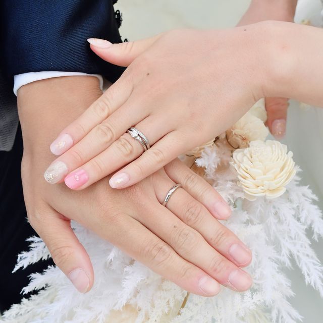 【銀座ダイヤモンドシライシの口コミ】 普段から重ね付けがしたい！その思いをメインにデザインを選びました。ウ…