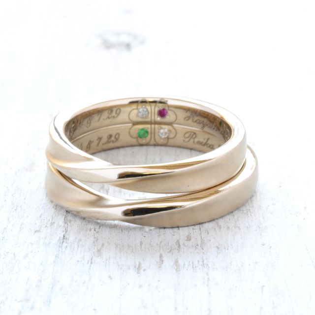 【湘南彫金工房 andfuseの口コミ】 オリジナルデザインの指輪が出来るからです。シャンパンゴールドの色味で…