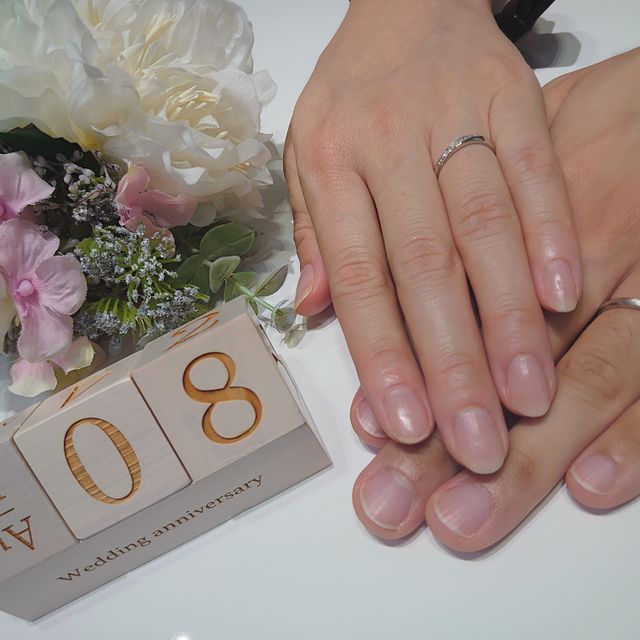 【4℃ BRIDAL(ヨンドシーブライダル)の口コミ】 沢山試着させていただき、その中でも良かった、ウェーブの細みのデザイン…