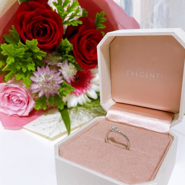 【TRECENTI(トレセンテ)の口コミ】 希少なピンクダイヤモンドとアフターサービスが良くて決めたと彼には言わ…