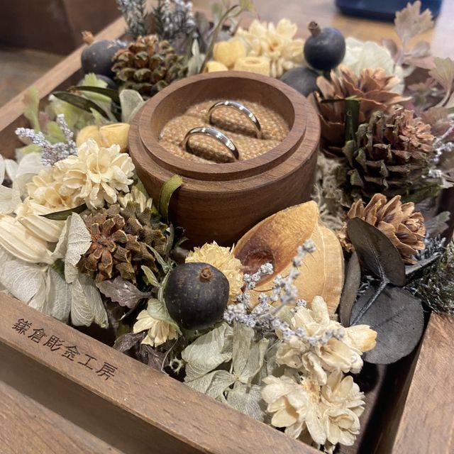 【鎌倉彫金工房の口コミ】 結婚指輪が、自分で作成できるということで、2人のいい思い出にもなると思…