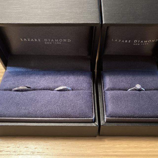 【ラザール ダイヤモンド(LAZARE DIAMOND)の口コミ】 1店舗目でペアリングを探しましたが、どちらかが似合わなかったりして決ま…