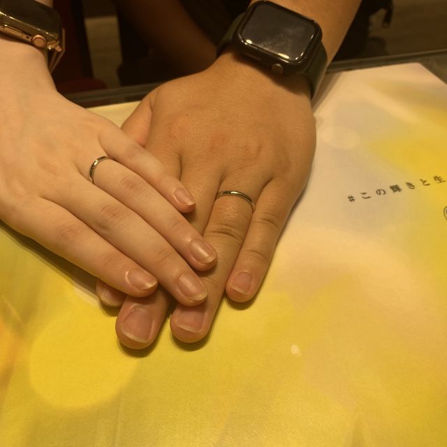 【銀座ダイヤモンドシライシの口コミ】 特にこだわりのない私たちでしたが、シンプルな物を希望していました。い…