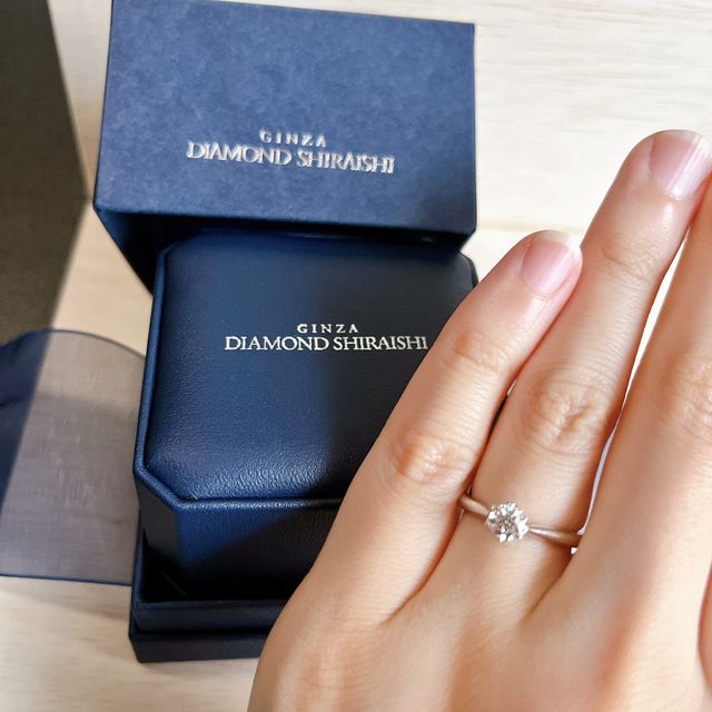 【銀座ダイヤモンドシライシの口コミ】 リングのデザインやボリュームもたくさんあり、自分が可愛い！！とテンシ…