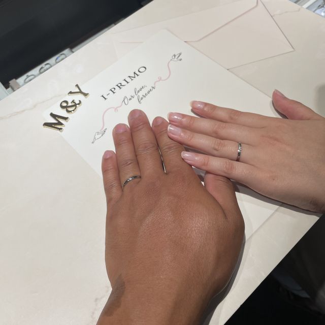 【アイプリモ(I-PRIMO)の口コミ】 デザイン、素材、指輪に込められた意味に惹かれました。着用してみた感じ…